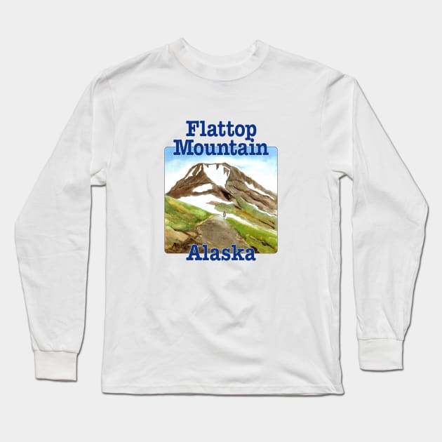 Flattop Mountain, Alaska Long Sleeve T-Shirt by MMcBuck